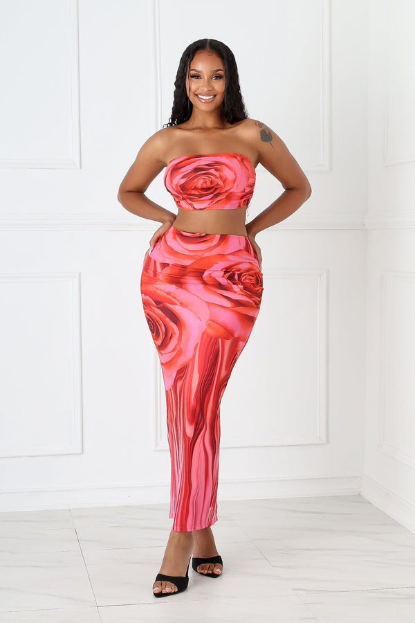 Dawnridge Mesh Tube Top & Skirt SET